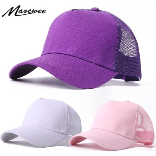 Adjustable Baseball Cap For Woman Man Sunhat Spring Hip Hop Cap Mesh Ventilation Horsetail Cap Summer Hats Outdoor travel