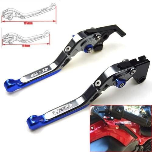 Motorcycle CNC Adjustable Foldable brake Clutch Levers for Suzuki GSR600 2006 2007 2008 2009 2010 2011 with Logo(GSR)