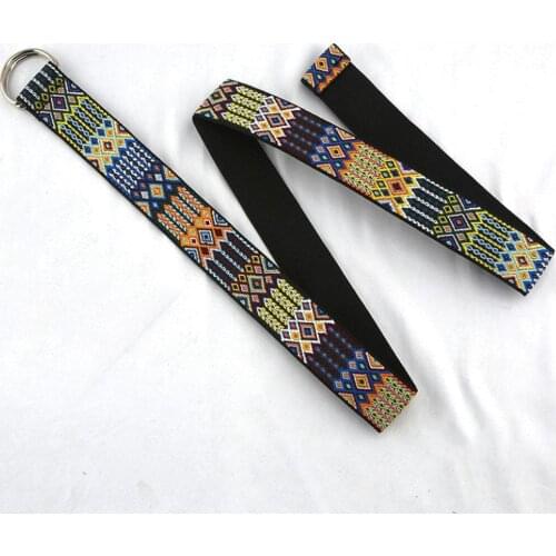 Hot Fashion Womens Belt Lazy Belt Wild Elastic Elastic Jeans Belt Decoration Bohemian Print Canvas Belt For Women Waistband