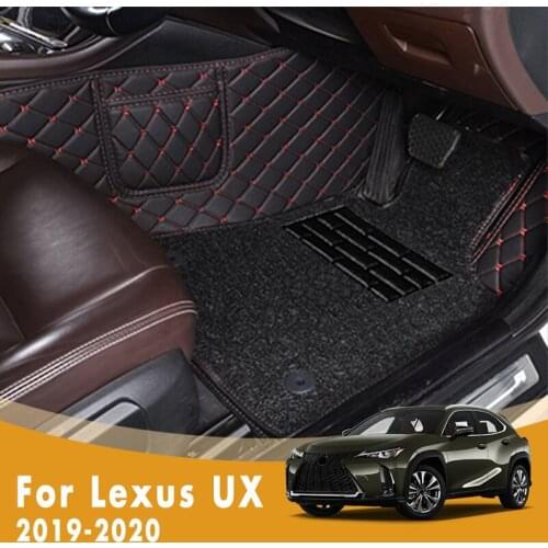 RHD Luxury Double Layer Wire Loop Car Floor Mats For Lexus UX 2020 2019 Car Carpets Custom Auto Accessories Interior Foot Pads