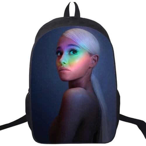Star Singer Ariana Grande Backpack Children School Bags Boys Girls Bookbag Daily Knapsack Women Rucksack Beautiful Mochilas