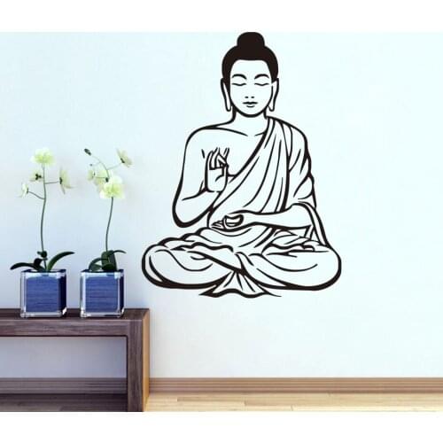 Most Popular Buddhism Buddha Vinyl Wall Stickers Home Decor Removable Art Decals For Living Room Wallpaper