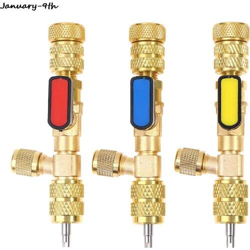 HVAC AC Valve Core Remover Dual Size 5/16" Inch 1/4" Inch Port Installer Tool For Car Automobile