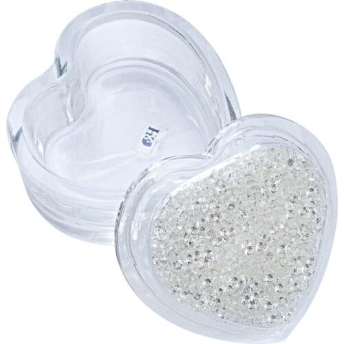 H&D Crystal Jewelry Trinket Box Heart-Shaped Designs With Sparkly Crystal Rhinestones Small Trinket Storage Organizer Chest Gift