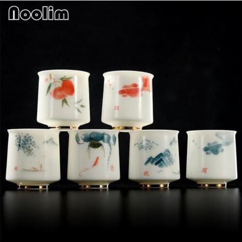 Japanese Ceramic Hand Painted Master Tea Cup Jade Porcelain Kung Fu Tea Set High End Teacups Office Water Mug Drinkware 110ML
