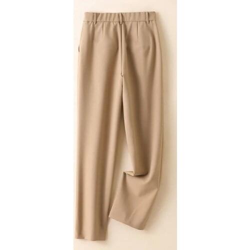 Womens Suit Pants Spring and Summer 2021 New Loose Casual High-waist Straight Harem Pants Nine-point Feet Pants Women