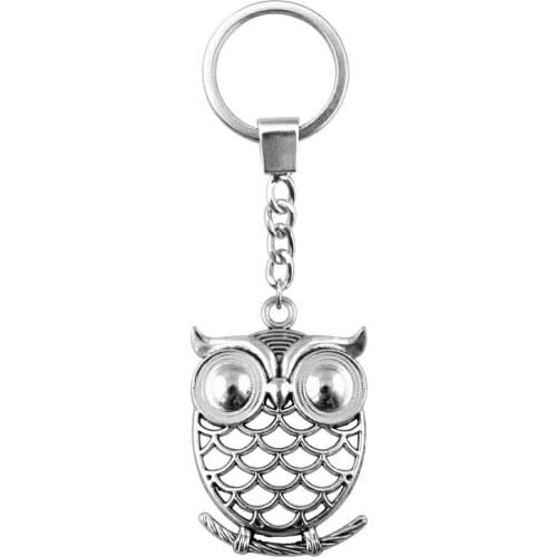 1 Piece Jewelry Car Key Chain Party Gift Keychains 51x35mm Owl Charms Key Rings