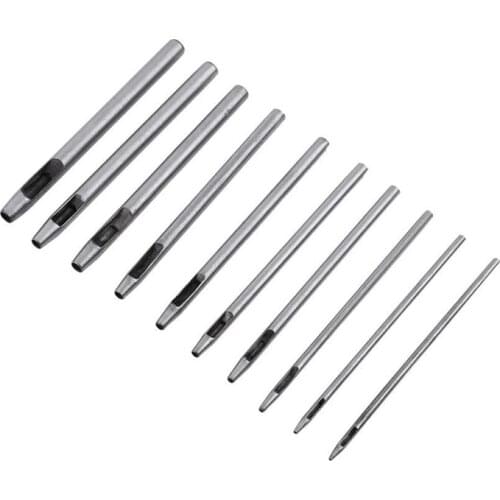 10 Pcs Leather Hole Punch Cutter Hollow Punch Set for Leather Tools for Soft Material Working 0.5-5mm