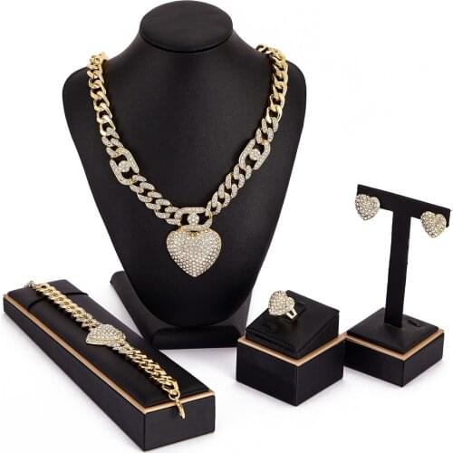 2021 June Wedding Afirca jewelry set for women fashion Shining love jewelry set Alloy jewelry sets
