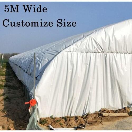 5M Wide Garden Greenhouse Film Agricultural Breeding Insulation Film Black and White Plastic Film
