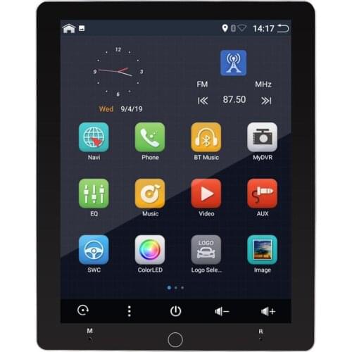 9.7" Android 10.0 Car Radio For Universal Electronic Rotating Car Multimedia Player 4 core Blue Metal 2+32GB Audio Stereo