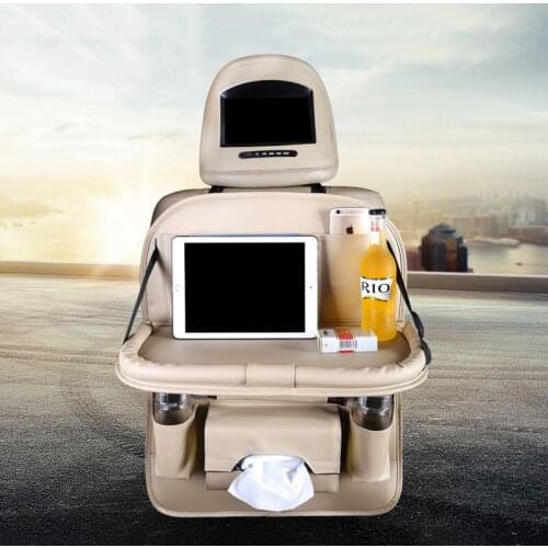 Car accessories Seat Back Bag Folding Table Organizer Pad Drink Chair Storage Pocket Box Travel Stowing Tidying sort out article