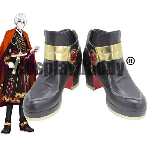 IDOLiSH7 Sogo Osaka Ayakashi Mangekyo Karatogaokuri Katanashu Momiji Fuuka Cosplay Shoes Block Heel Boots X002