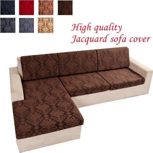 1/2/3/4 Seats L shape Sofa Cover Renew all type sofa in living room Jacquard Flower print Chaise Longue Elastic Sofa Slipcover