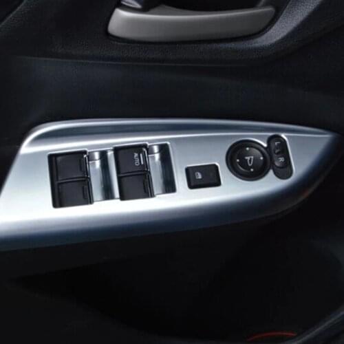 For Honda FIT JAZZ 2014 15 16 17 2018 ABS Car Door Armrest Window glass Lift Control Switch Panel cover trim accessories 4pcs