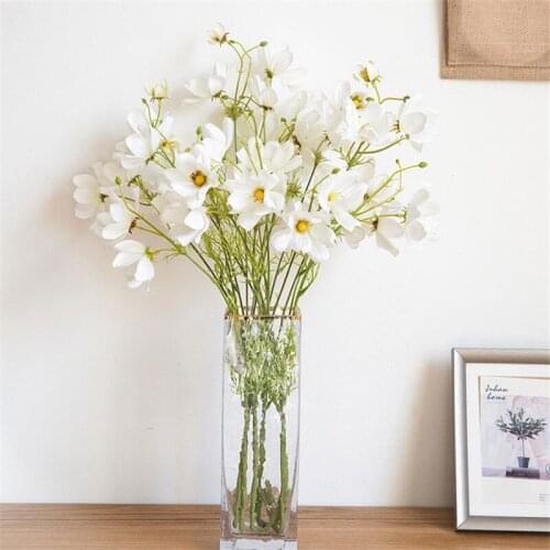 European Silk Artificial Daisy Flowers Bouquet Diy Wedding Decoration Fake Flowers Arrangements Garden Living Room Home Decor