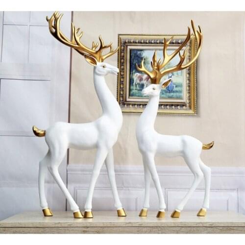 European modern Nordic creative home White Deer ornaments living room TV cabinet simple crafts gifts