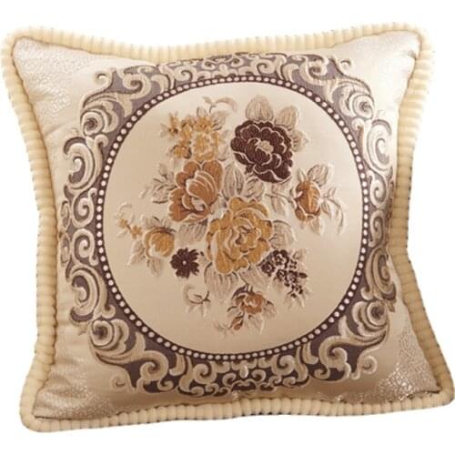 European Style Home Decoration High Grade Embroidery Rectangular Living Room Sofa Car Pillowcase Tatami Cushion