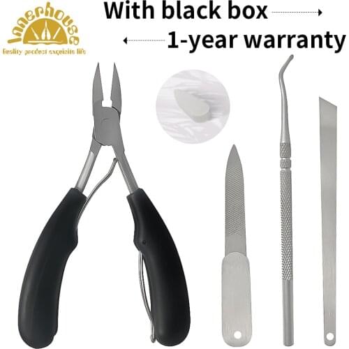 Innerhouse Paronychia Improved Nail Clippers Set Stainless Steel Toenail Cutting Pliers Set Groove Inflammation Manicure Tool