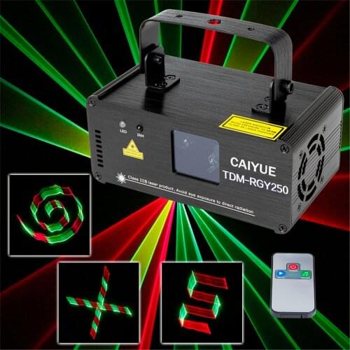3D DMX512 Effects RGY Red Green Yellow Laser Scanner Projector Full Light DJ Disco Party Xmas Professional Stage Lighting show
