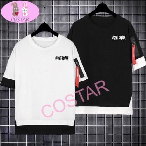 COSTAR Hot Anime Jujutsu Kaisen Itadori Yuji Fushiguro Megumi Fake Two Soft Wearing Fashion T-shirt Harajuku Unisex Tees