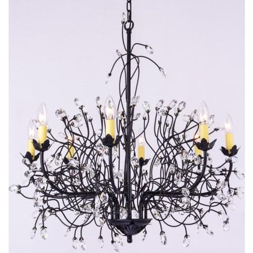New Original American country retro crystal droplight chandelier sitting room restaurant tree branch beauty pendant lamp
