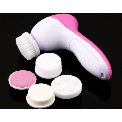 Face Cleaning Massager 5 In 1 Mini Electric Wash Face Machine Facial Pore Cleaner Body Cleansing Massage Skin Beauty Brush