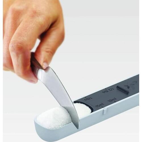 Multi Purpose Spoons With Handle12-Level Adjustable Scale Salt Sugar Control Measuring Tools Baking Accessories Kitchen Gadgets