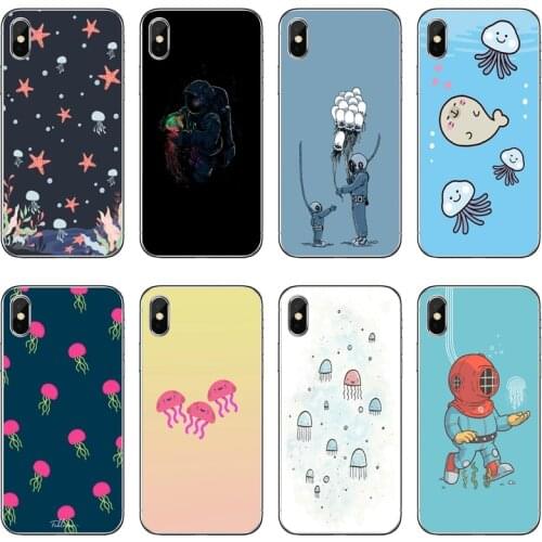 Cartoon Cute Jellyfish Soft Phone Case For Samsung Galaxy A70 A60 A50 A40 A30 A10 A9 A7 A5 A3 A8 A6 Plus 2018 2017 2016