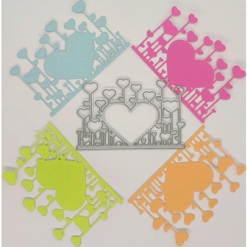 New type of dreamy heart-shaped meteor Metal cutting knife mold Scrapbook album paper DIY gift card decoration embossing