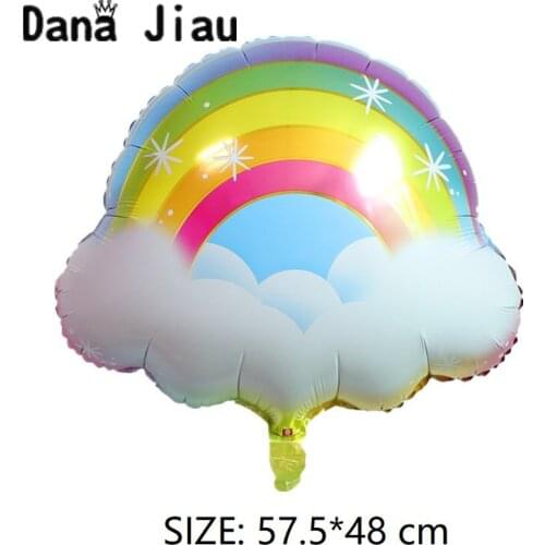 Rainbow Cloud Unicorn Foil Ballon Birthday Party Wedding Accessories Snowflake Decoration Helium Balloons Sunshine Toy