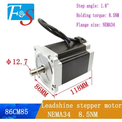 CNC Leadshine NEMA34 stepper motor 86CM85 86 x 118mm 4-lead 6A 8.5N.m Nema 34 motor 118mm 3D printer CNC engraving machine