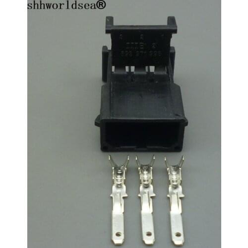 Shhworldsea 3 pin auto plastic housing electric plug 893 971 993 2.8mm wiring harness cable connector 893971993 for VW
