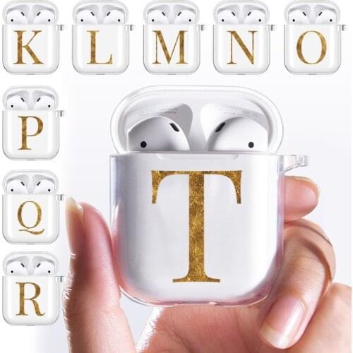 Letter Pattern Cases for Apple AirPods 1st / 2nd Generation Protective Bluetooth Wireless Earphone Cover Case