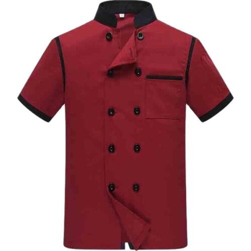 Chefs Overalls Short Sleeves Chef Uniform Chef Restaurant Uniform Waitress Uniform Unisex Restaurant Uniform