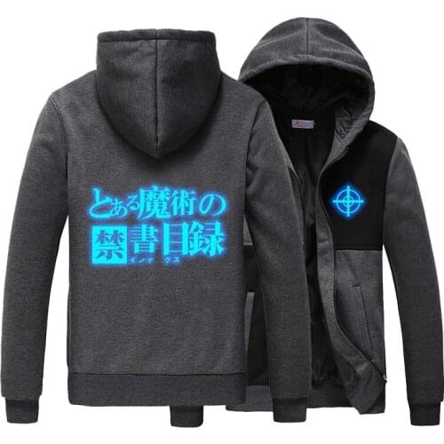 HOLRAN Anime Toaru Majutsu no Index luminous Hooded Hoodie Toaru Kagaku no Railgun Accelerator Cardigan SCP hoodie jacket coat