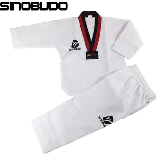 Traditional WTF Approve White Taekwondo Uniform WTF Taekwondo Suit Dobok Clothes Fitness Training Martial Arts Kimono Kid Adult