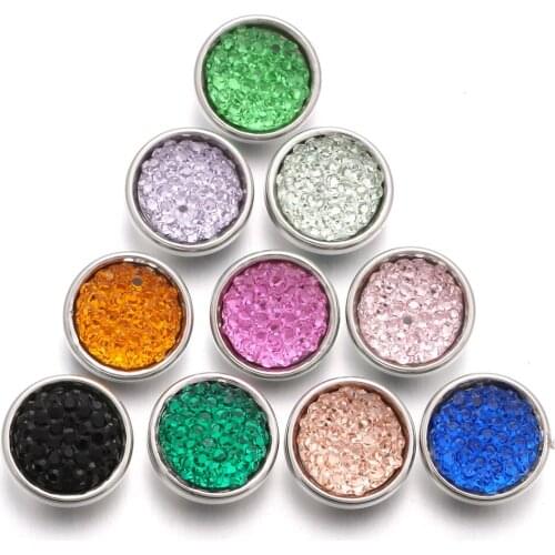 10pcs/lot New Mixed Resin Snap Buttons Jewelry Fit 12mm Snap Bracelets & Bangles Snap Jewelry For Women Men