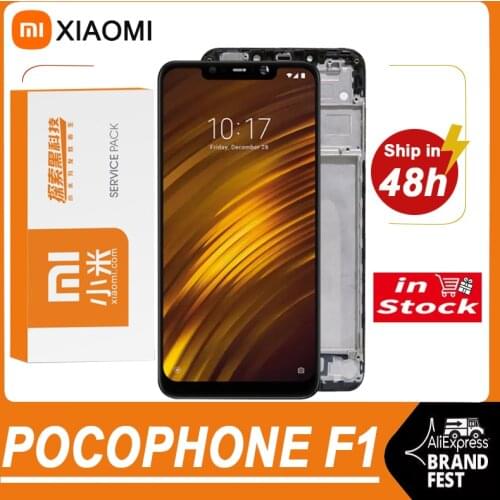 100% Tested 6.18" AAA Display Replacement For Xiaomi Poco F1 LCD Touch Screen Digitizer Assembly For Pocophone F1 LCD Display