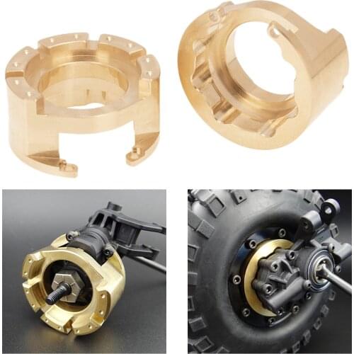 2Pcs Brass Counterweight Portal for 1/10 TRX4 TRX6 RC Model Car Modified