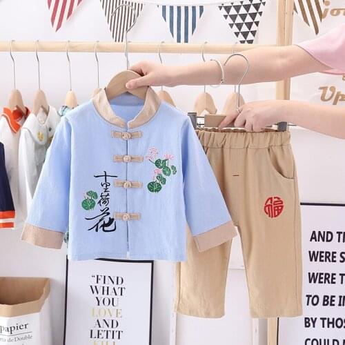 Spring Autumn Children Cotton Out Clothes Baby Boys flower shirt Vest Pants 3Pcs/sets Infant Kids Fashion Toddler Tracksuits set