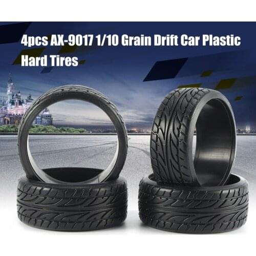 4pcs 1/10 Medium Grain Drift RC On-road Car Tyre Plastic Hard Tire 26mm for Wheels KYOSHO TAMIYA HPI Redcat Racing HSP RC Car