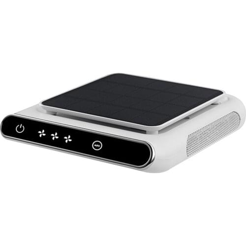 Car Air Purifier Solar Powered Negative Ion Vehicle Portable Dust Smell Remove Air Cleaner Auto Accessories