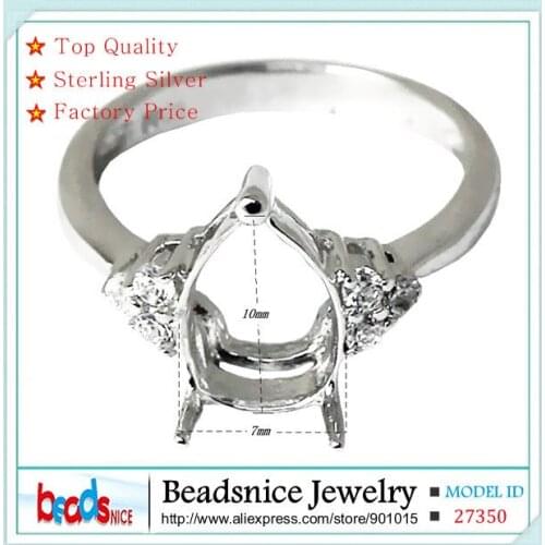Beadsnice ID27350 2014 new arrival semi mount ring settings of 925 silver ring wholesale top quality Silver Ring Setting