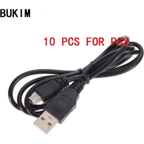 BUKIM 10 PCS 1m USB Charger Cable Cord For Sony PS3 Playstation 3 Controller