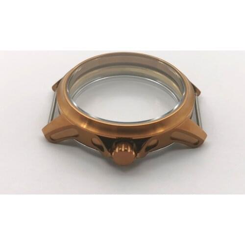 45mm Mens Watch Case Bronze Fit Eta 6497/6498 ST3600/3620 Hand Winding Movement Waterproof Top Quality 316L Stainless Steel
