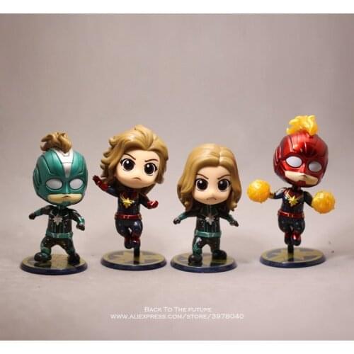 Disney Avengers Captain Marvel 4pcs/set 12cm Action Figure Anime Decoration Collection Figurine Toy model for children gift