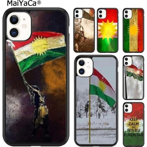 MaiYaCa Kurdistan Flag Style design Phone Case Cover For 5s SE 6s 7 8 plus X XR XS 11 12 pro max Samsung Galaxy S8 S9 S10 shell