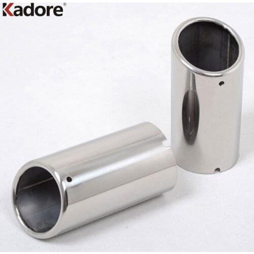 For Volkswagen VW Jetta 6 MK6 2.0TDI 2.5 2011 2012 Stainless Steel Car Rear Exhaust Muffler Tip Pipe Tail End Silencer Trim 2pcs