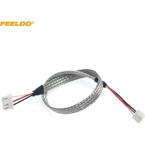 FEELDO 1PC Car HID Xenon Bulb Connector Wire Extension Cable For D1S D3S Shielded Wire Harness Relay Socket D1 D3 Adapter